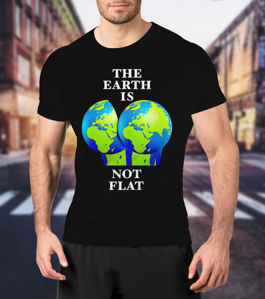 The Earth Is Not Flat Double Globe Visual T-Shirt