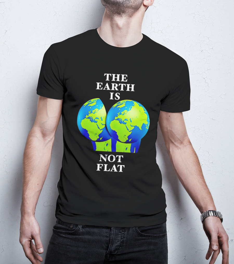 The Earth Is Not Flat Double Globe Visual T-Shirt