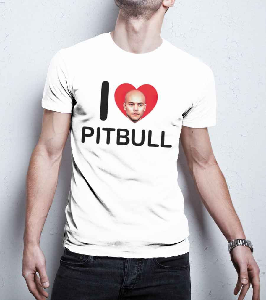 I Love Pitbull Baldrry T-Shirt