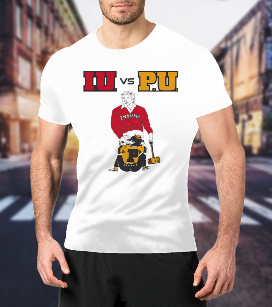 IU Vs PU Indiana Adults Joke Rivalry T-Shirt