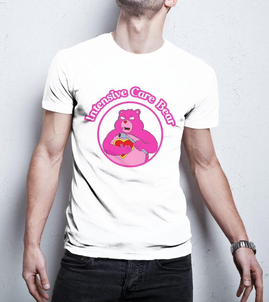 Intensive Care Bear With Heart And Pipe T-Shirt