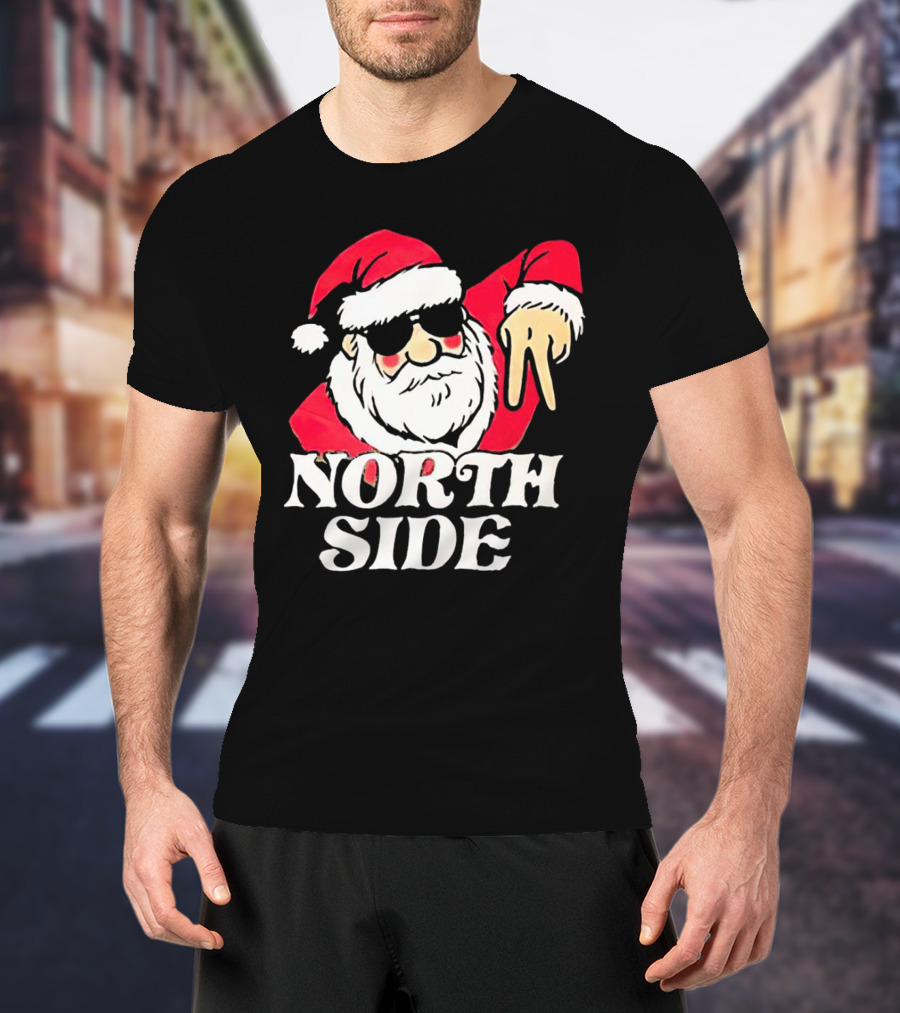 Santa Claus North Side Christmas Holiday T-Shirt