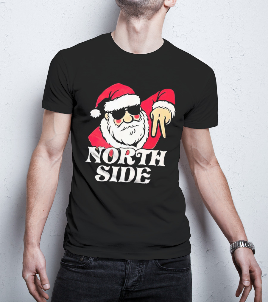 Santa Claus North Side Christmas Holiday T-Shirt