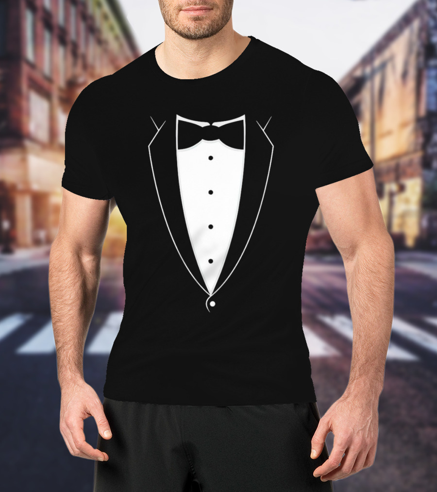 Bow Tie Tuxedo Suit Formal Attire T-Shirt