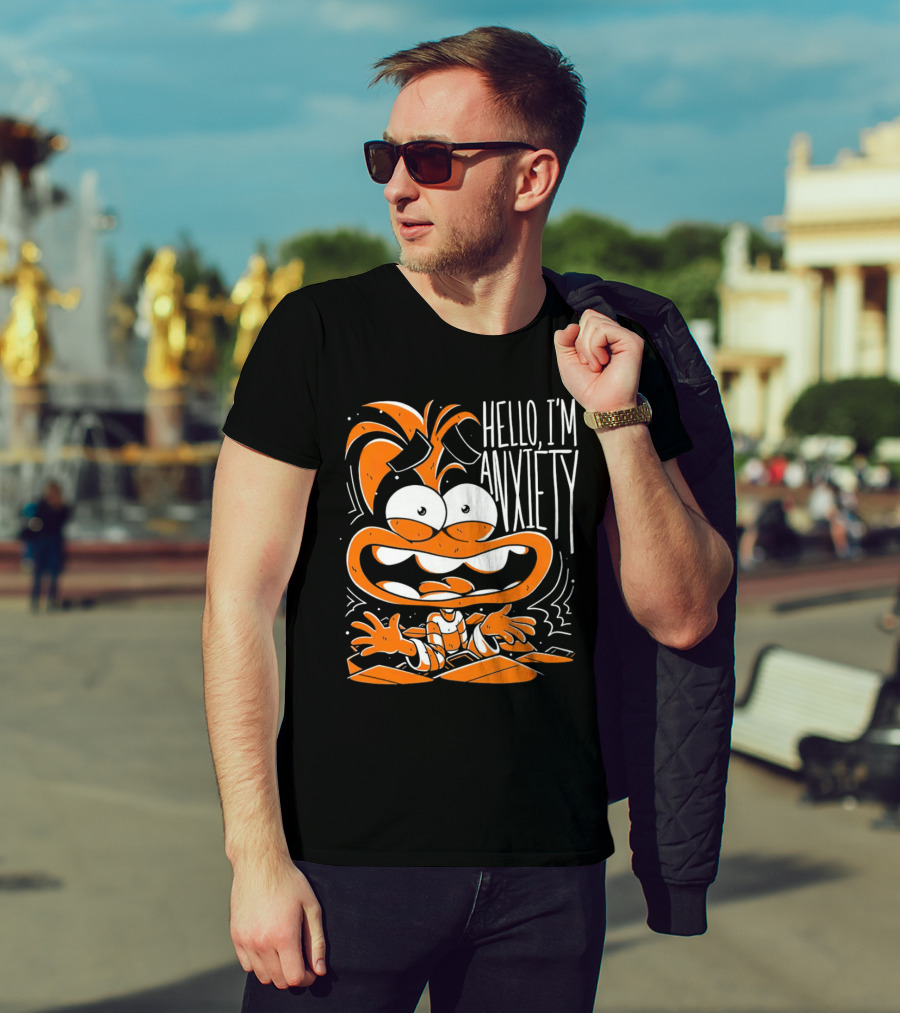 Hello I'm Anxiety Character Comic Visual T-Shirt