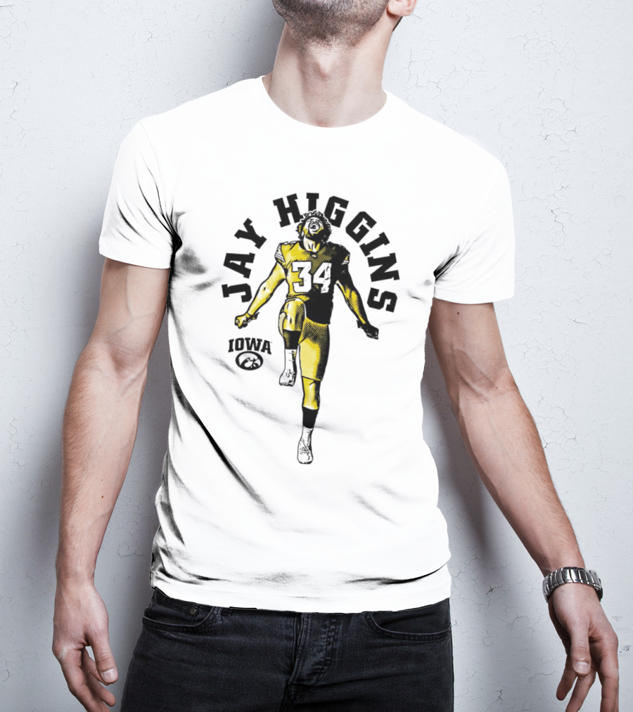 Jay Higgins Iowa Hawkeyes Football 34 Player T-Shirt