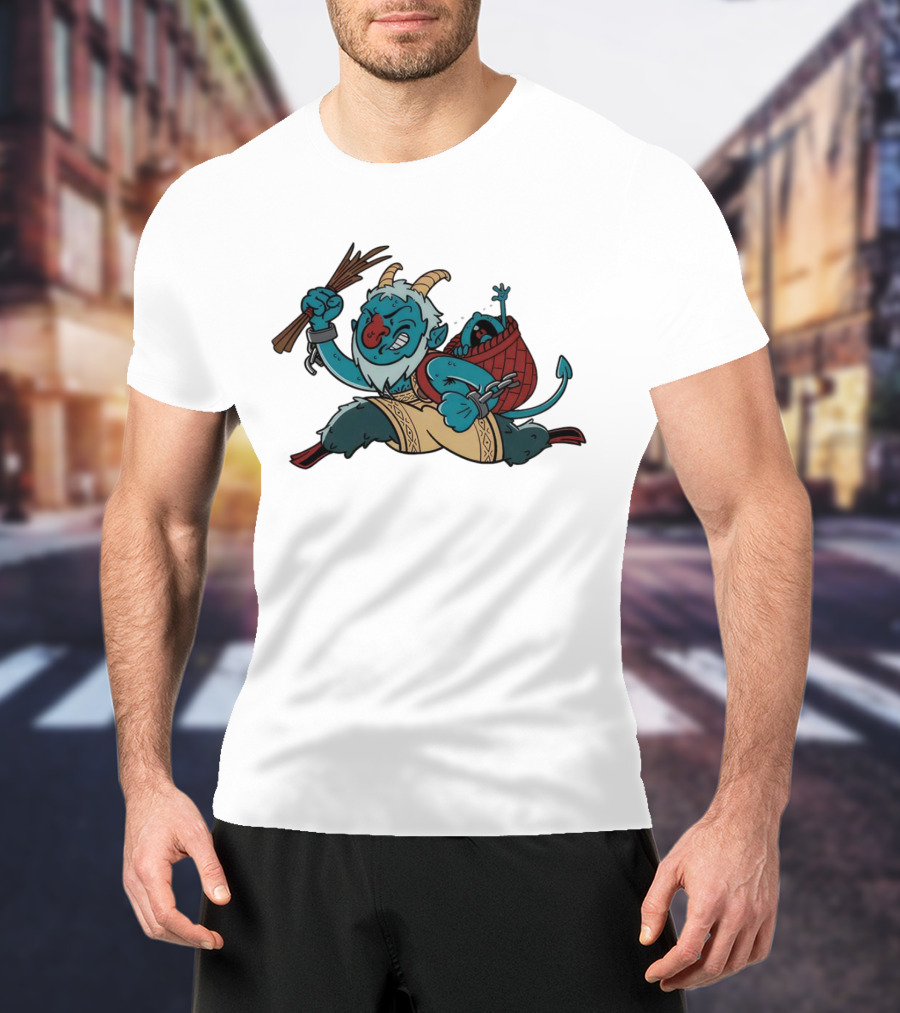 Krampoly Rich Uncle Pennybags Krampus Mashup Character T-Shirt