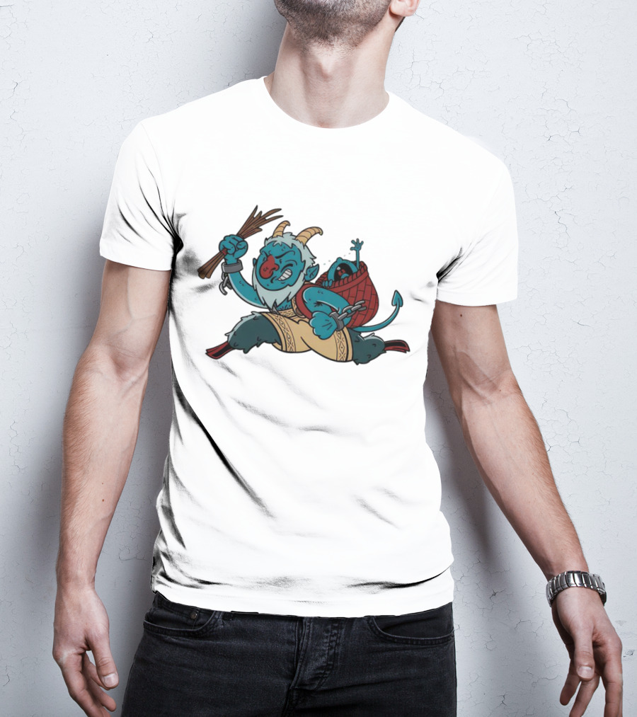 Krampoly Rich Uncle Pennybags Krampus Mashup Character T-Shirt
