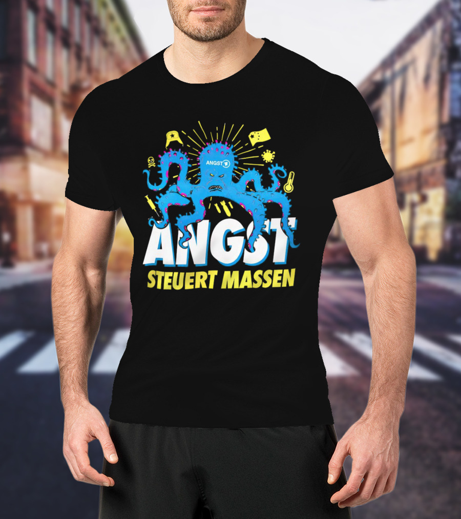 Angst Steuert Massen Octopus With Symbols And Expressions T-Shirt