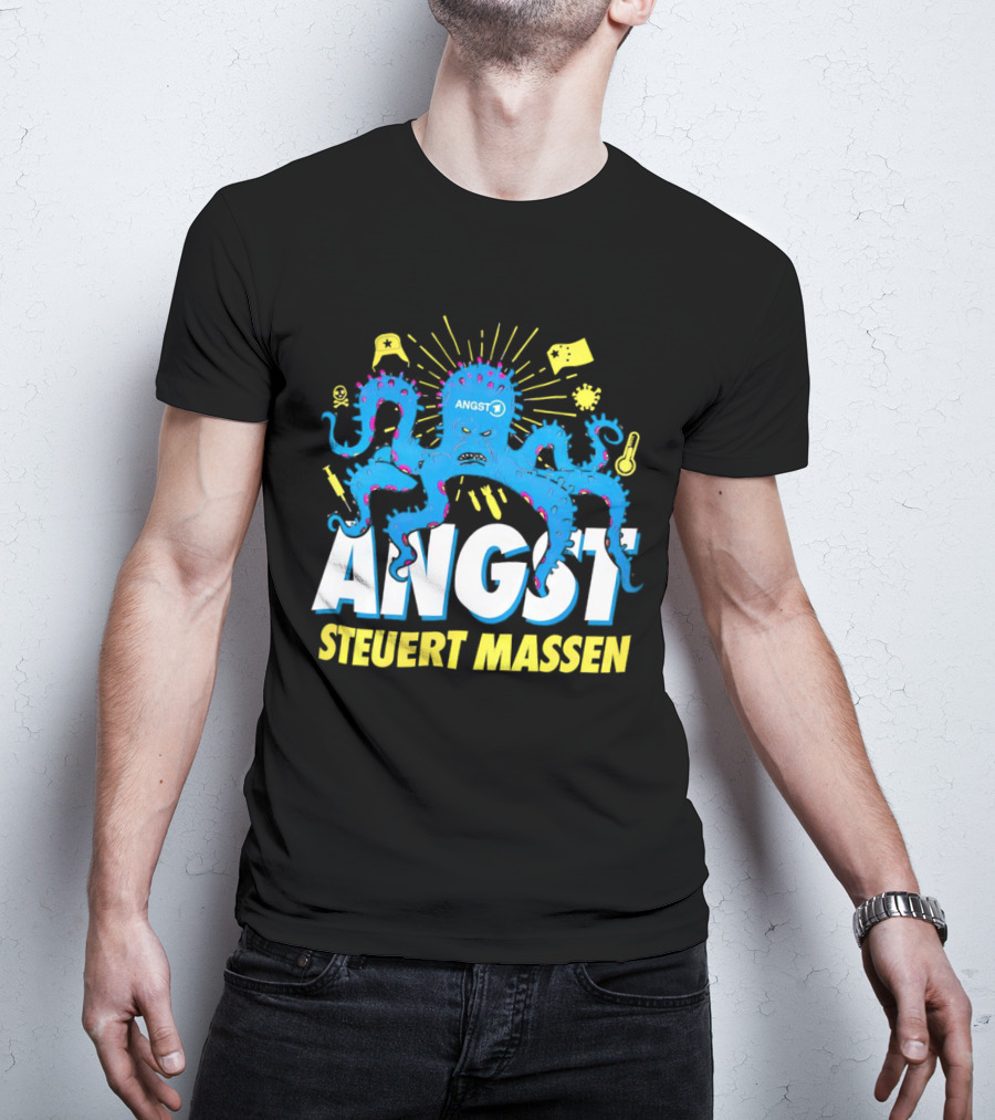 Angst Steuert Massen Octopus With Symbols And Expressions T-Shirt