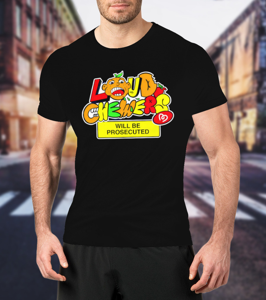 Loud Chewers Will Be Prosecuted Ice Cream Cartoon T-Shirt