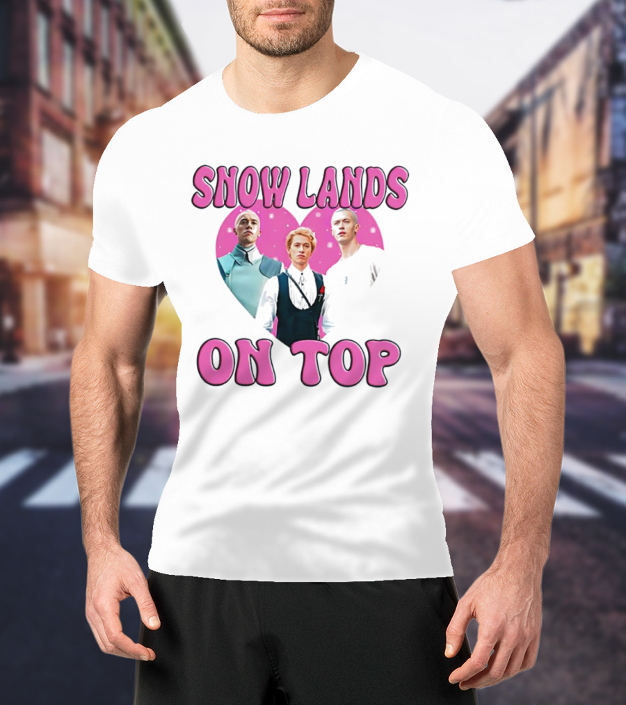 Snow Lands On Top Pink Heart Trio T-Shirt