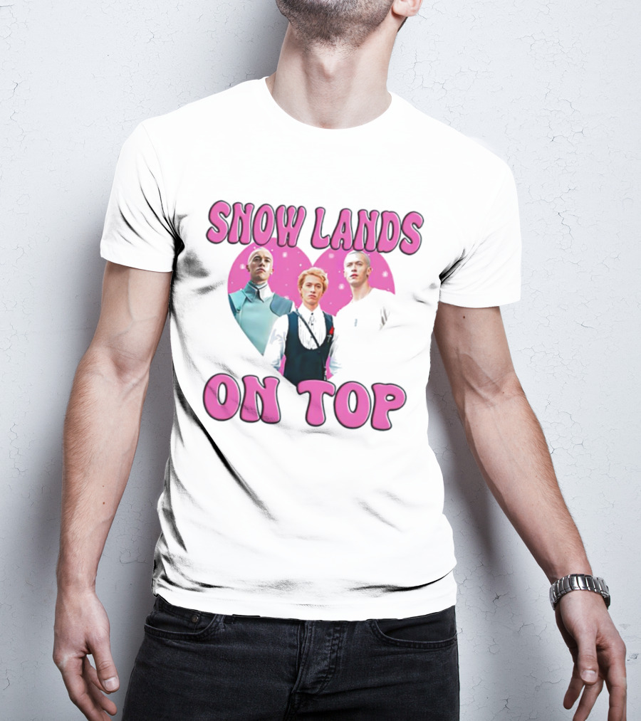 Snow Lands On Top Pink Heart Trio T-Shirt