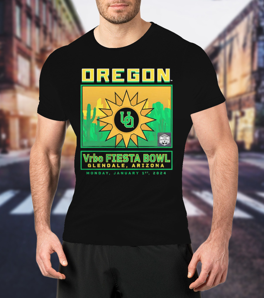 Oregon Ducks Vrbo Fiesta Bowl Glendale Arizona January 1st T-Shirt