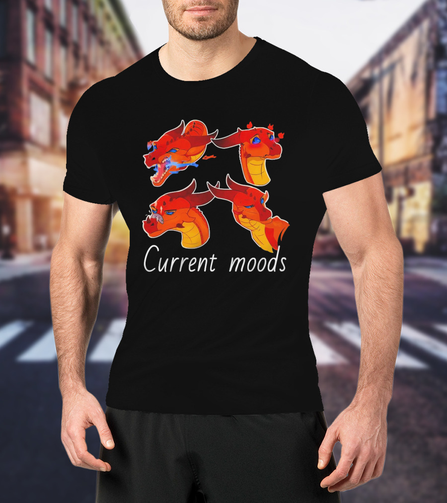 Current Moods Dragon Expressions Angry Happy Love Grumpy T-Shirt