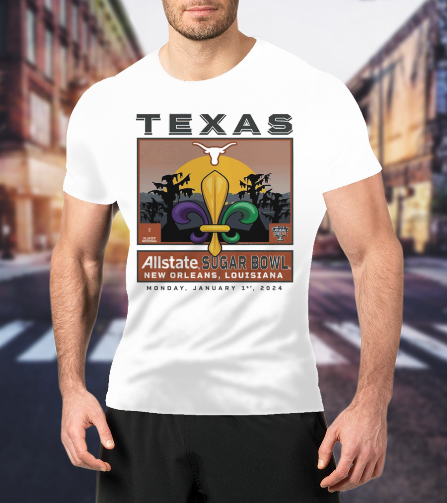 Texas Longhorns Allstate Sugar Bowl New Orleans January 1, T-Shirt