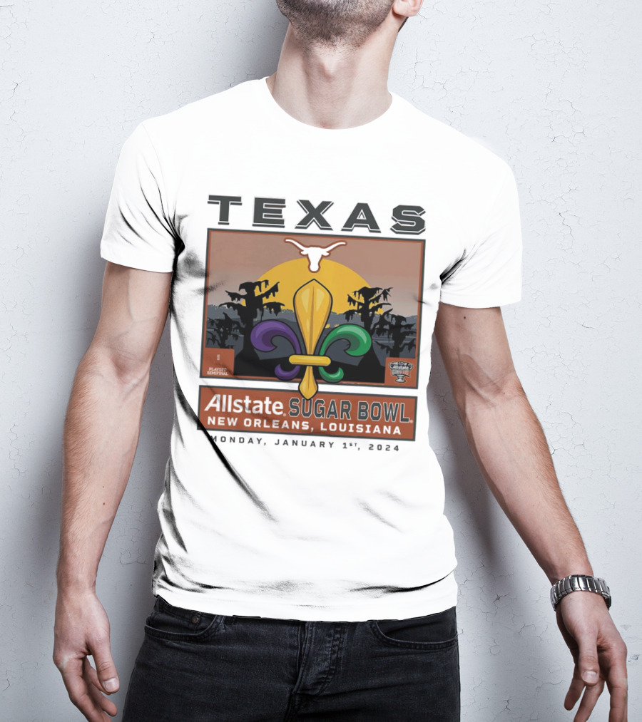 Texas Longhorns Allstate Sugar Bowl New Orleans January 1, T-Shirt