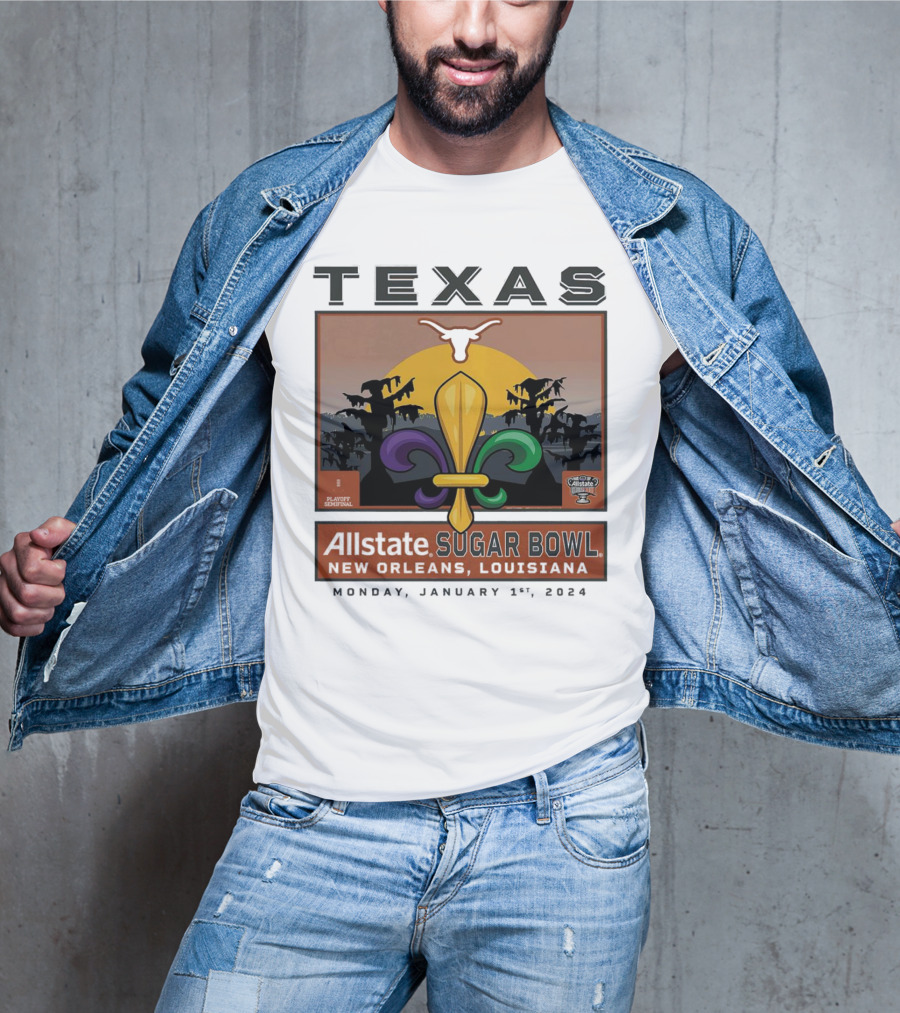 Texas Longhorns Allstate Sugar Bowl New Orleans January 1, T-Shirt