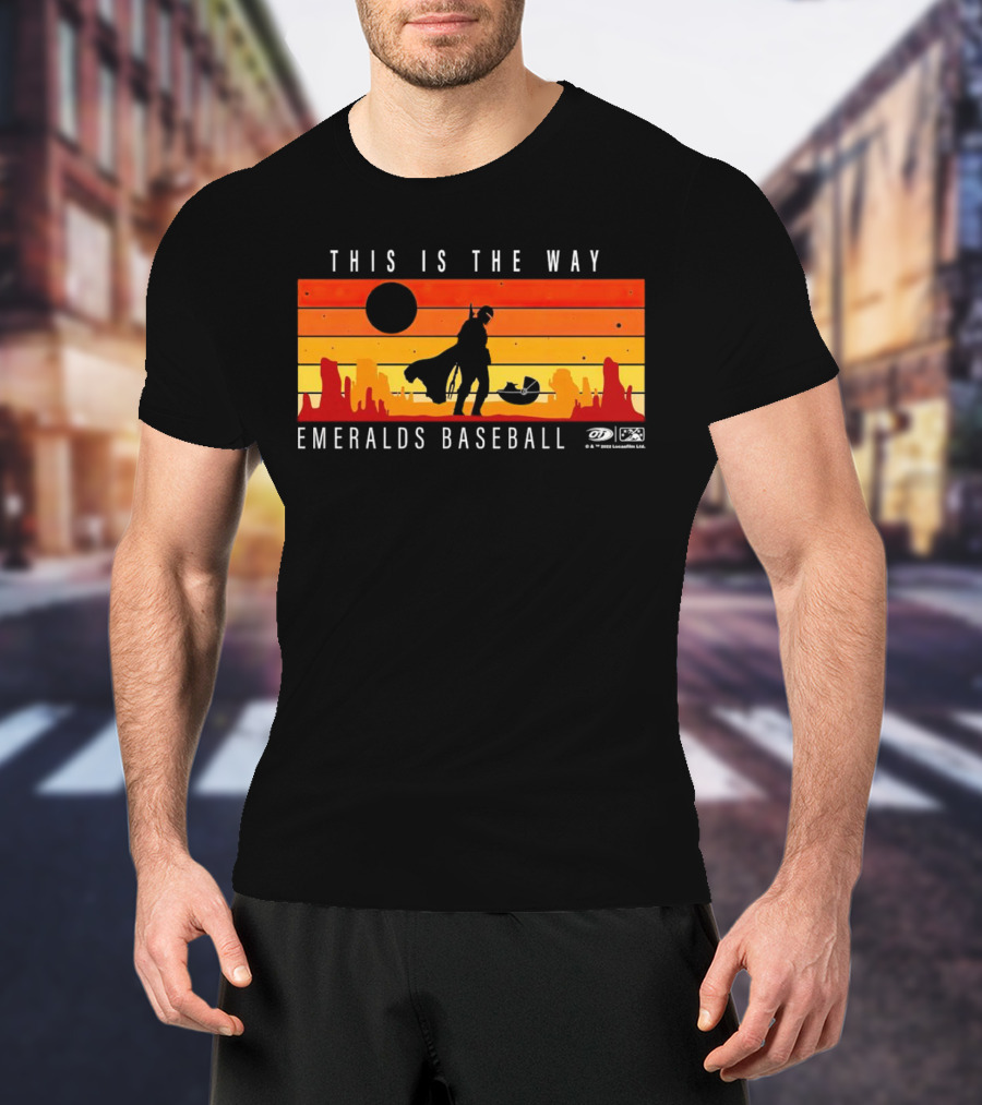 This Is The Way Eugene Emeralds Baseball Star Wars Mandalorian Sunset Scene T-Shirt