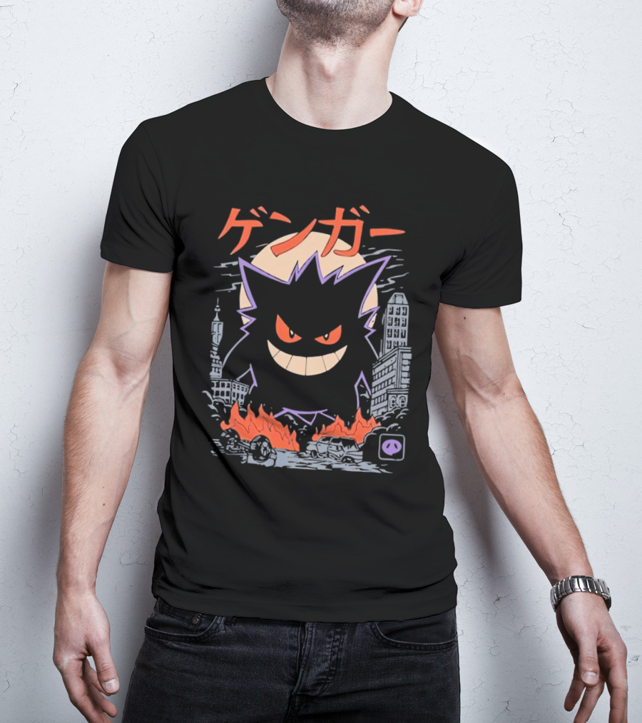Gengar Urban Cityscape Destruction T-Shirt