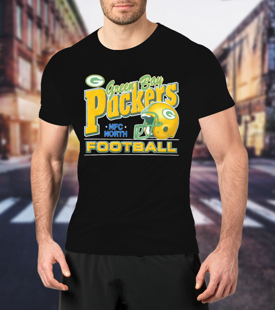Green Bay Packers Football NFC North Helmet T-Shirt
