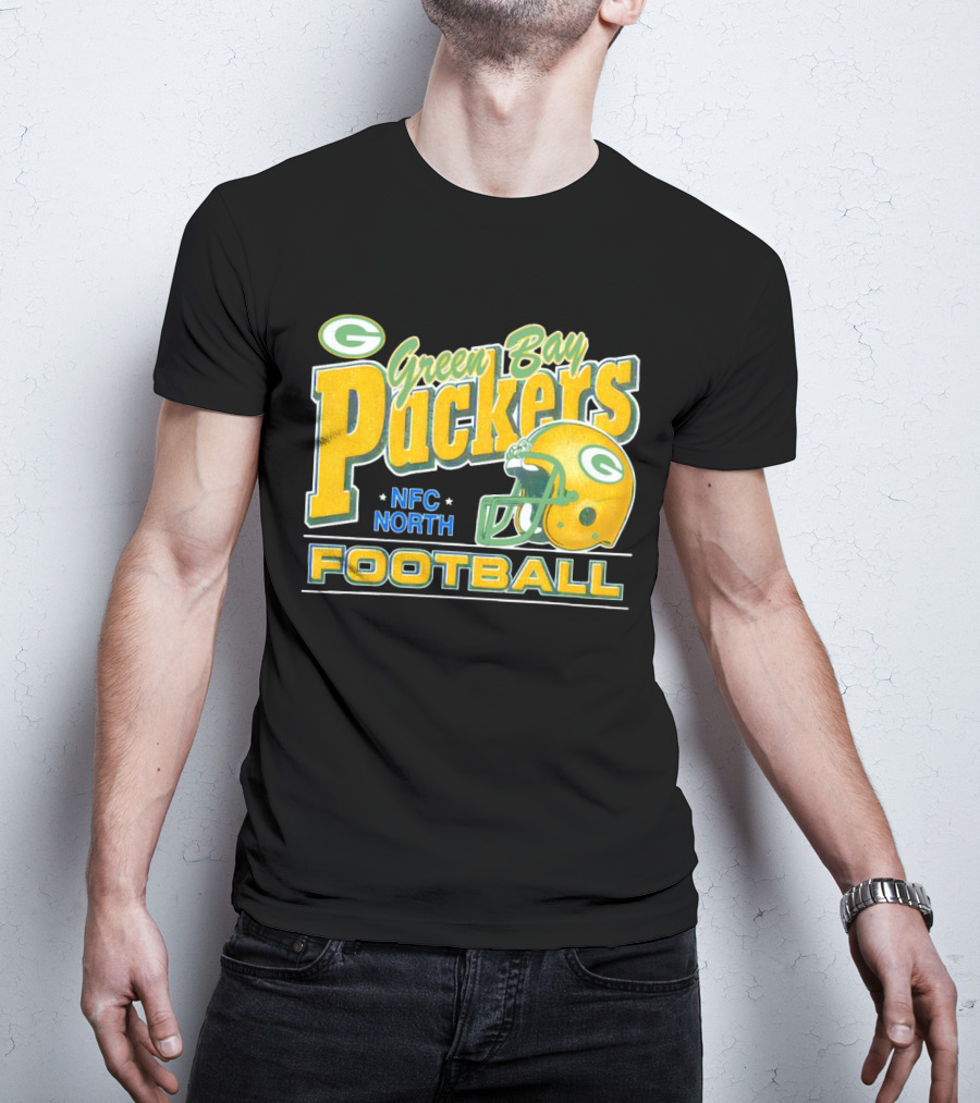 Green Bay Packers Football NFC North Helmet T-Shirt