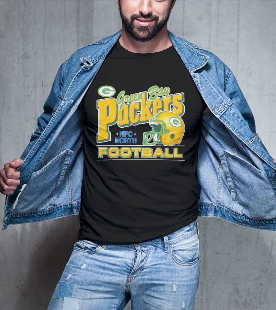 Green Bay Packers Football NFC North Helmet T-Shirt