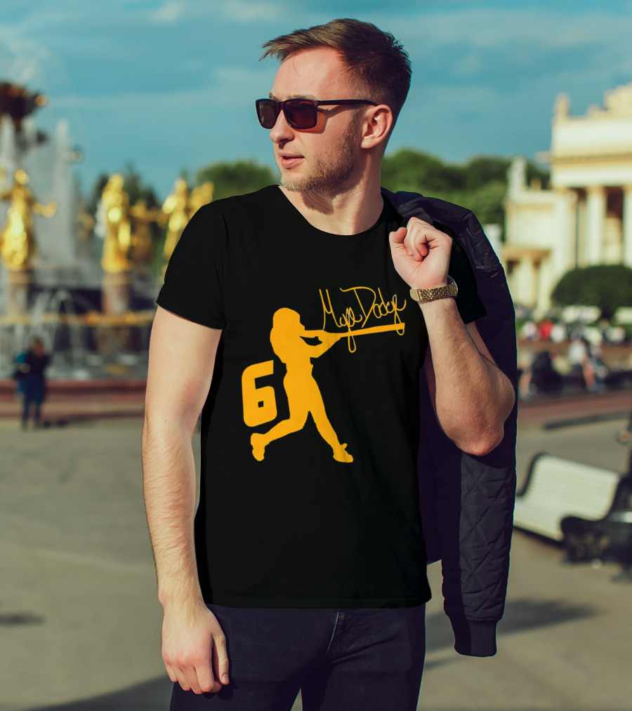 Mya Dodge Missouri Tigers Softball Signature Player Silhouette Number 6 T-Shirt