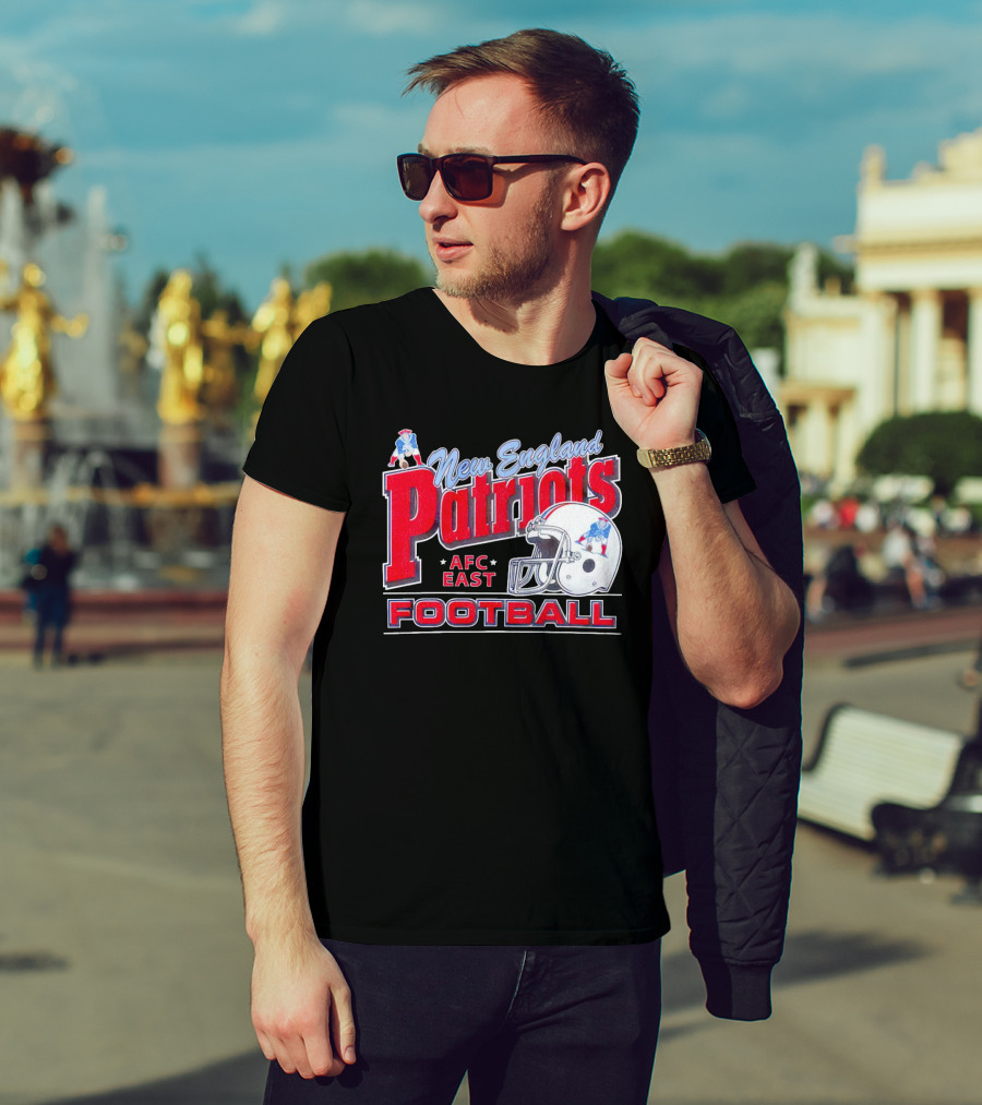 New England Patriots AFC East Football Helmet T-Shirt