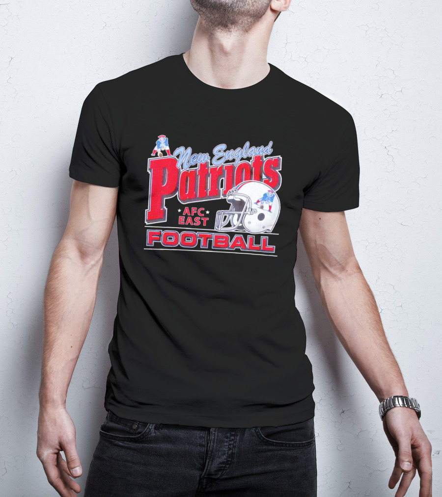 New England Patriots AFC East Football Helmet T-Shirt
