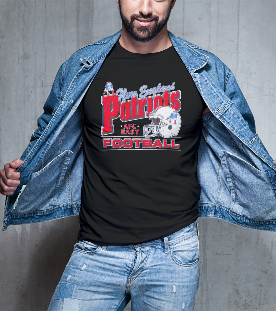 New England Patriots AFC East Football Helmet T-Shirt
