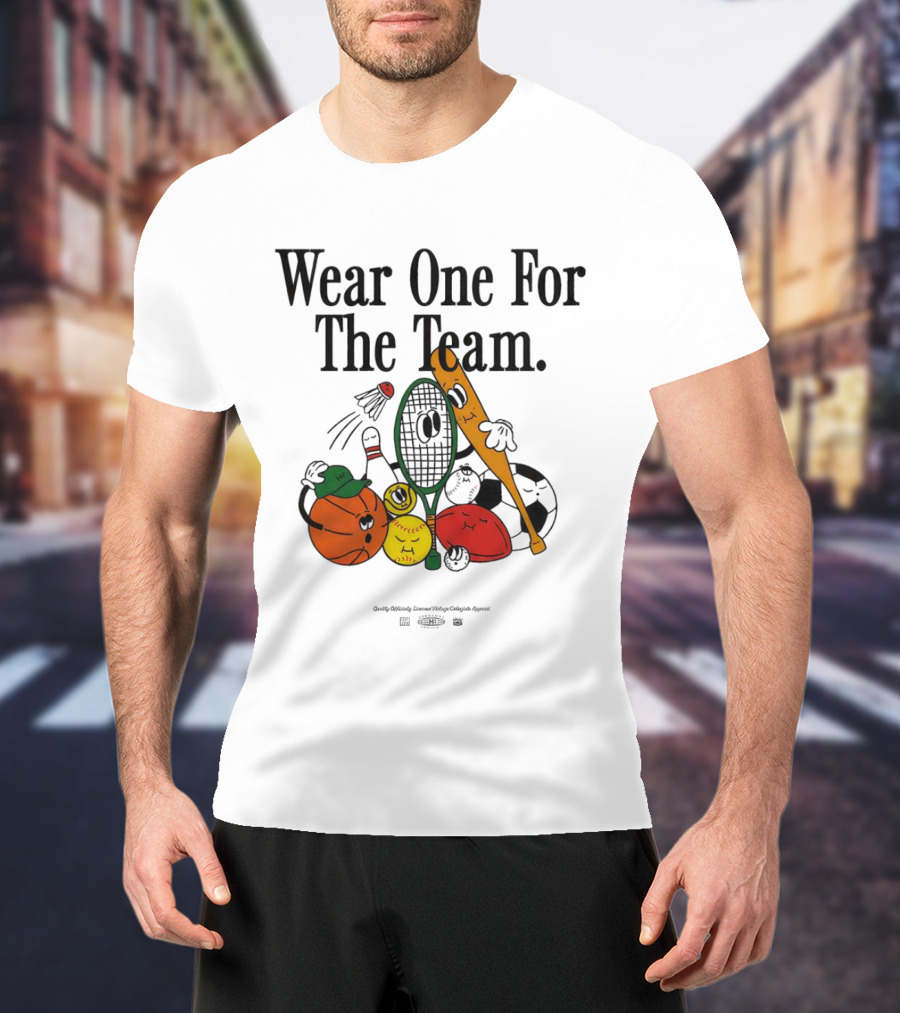 Wear One For The Team Sports Cartoon Characters T-Shirt