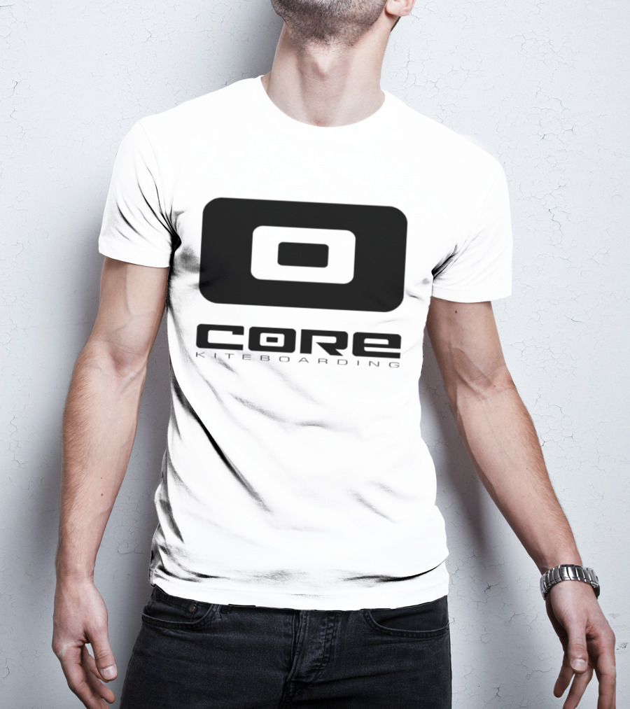 Core Kiteboarding Logo Icon With Bold Black Typography T-Shirt