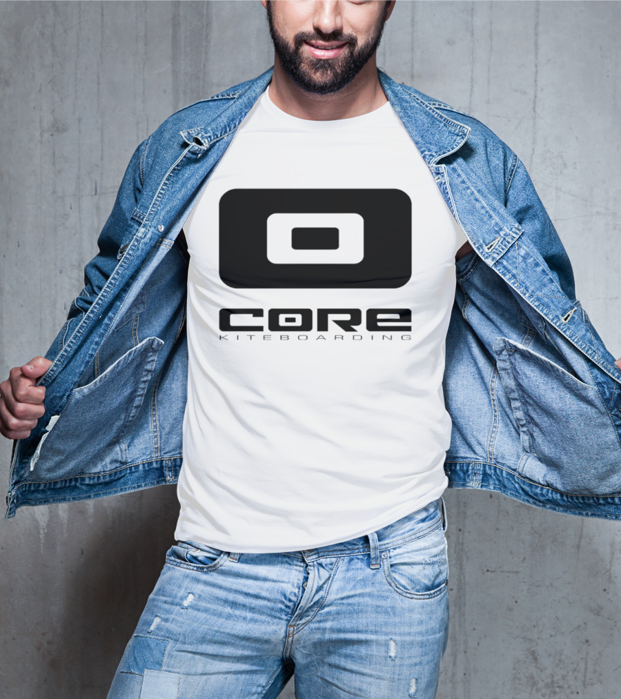 Core Kiteboarding Logo Icon With Bold Black Typography T-Shirt