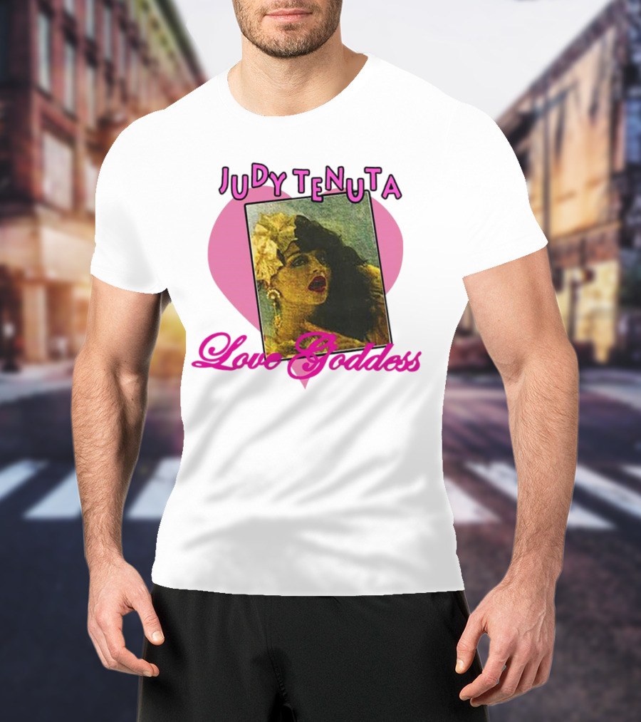 Judy Tenuta Love Goddess Vintage Art With Heart Background T-Shirt