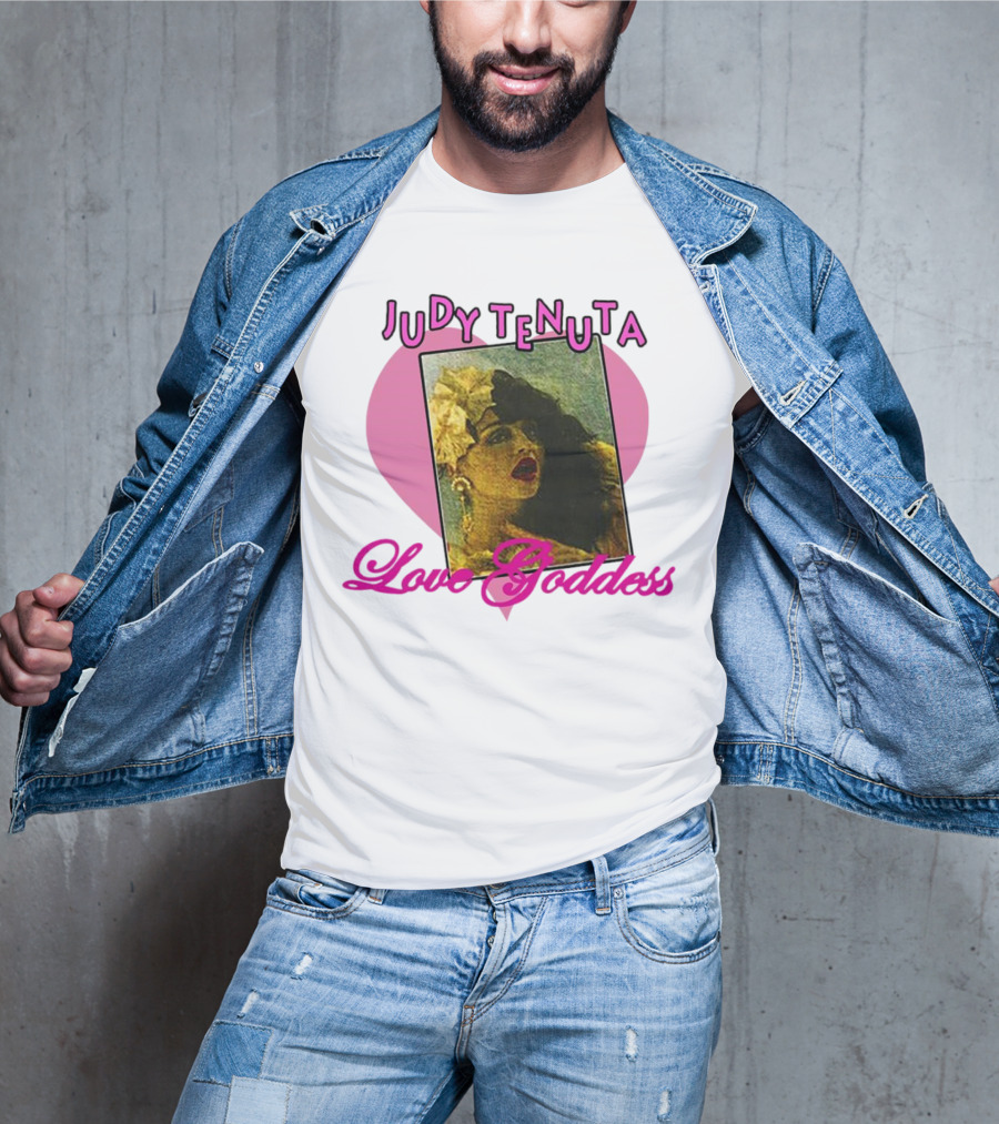 Judy Tenuta Love Goddess Vintage Art With Heart Background T-Shirt