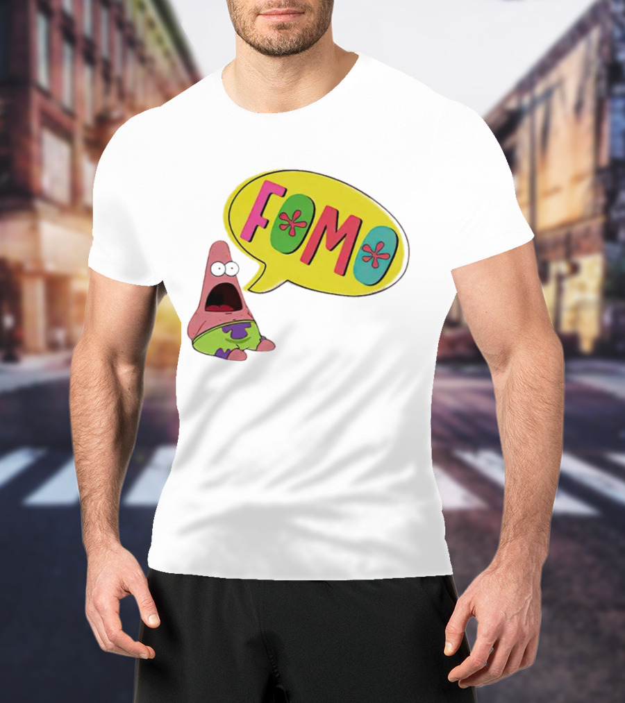 FOMO Surprised Patrick Face Meme Bubble T-Shirt