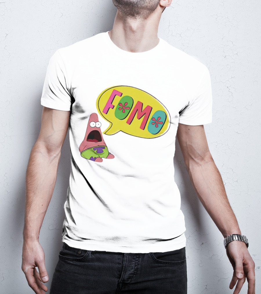 FOMO Surprised Patrick Face Meme Bubble T-Shirt