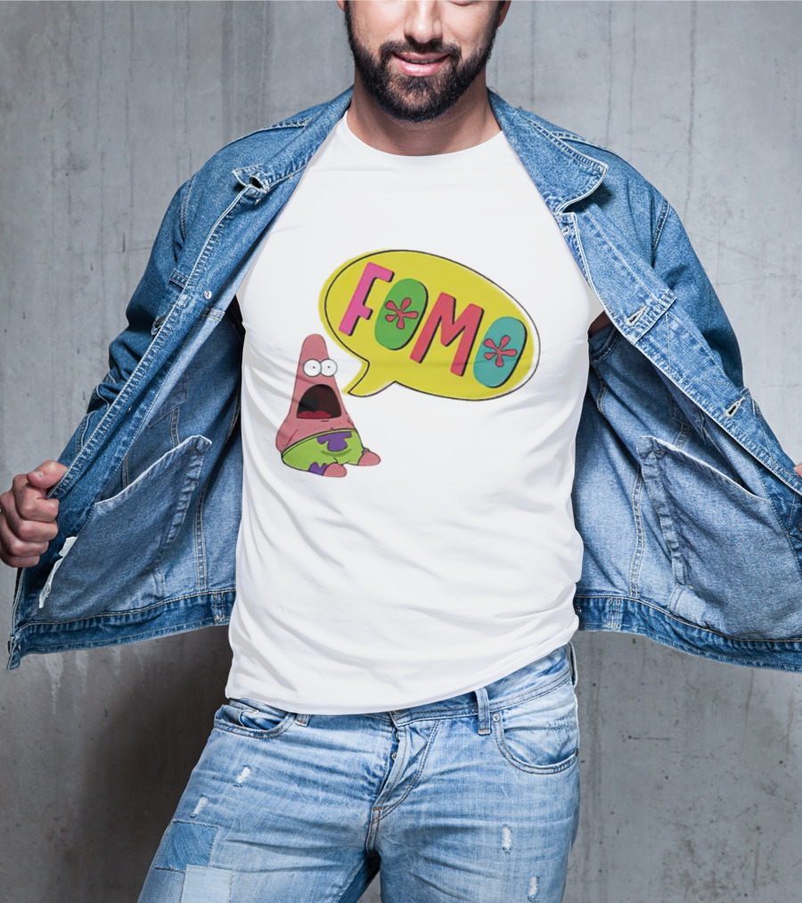 FOMO Surprised Patrick Face Meme Bubble T-Shirt