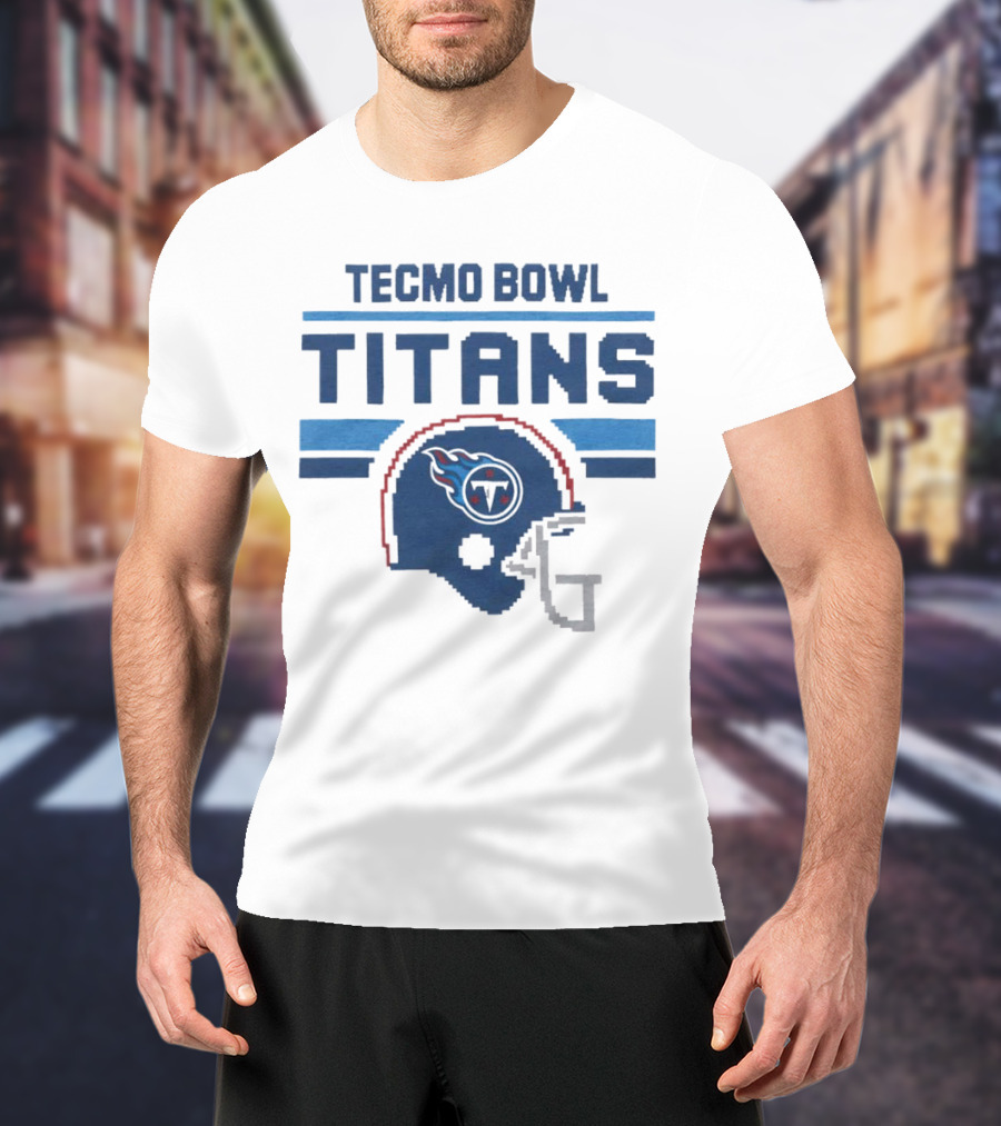 Tecmo Bowl Titans Retro Tennessee Titans Helmet T-Shirt