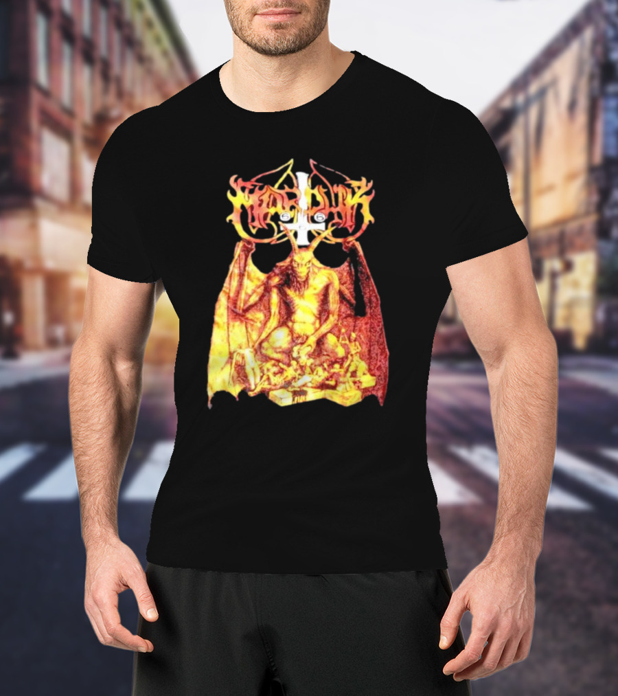 Marduk Demon Goat Occult Symbolism With Satanic T-Shirt