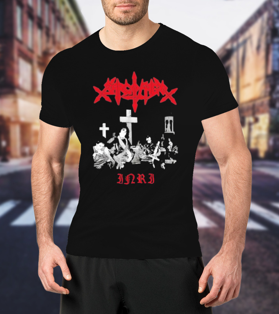 Sarcofago INRI Graveyard Crosses Photo T-Shirt