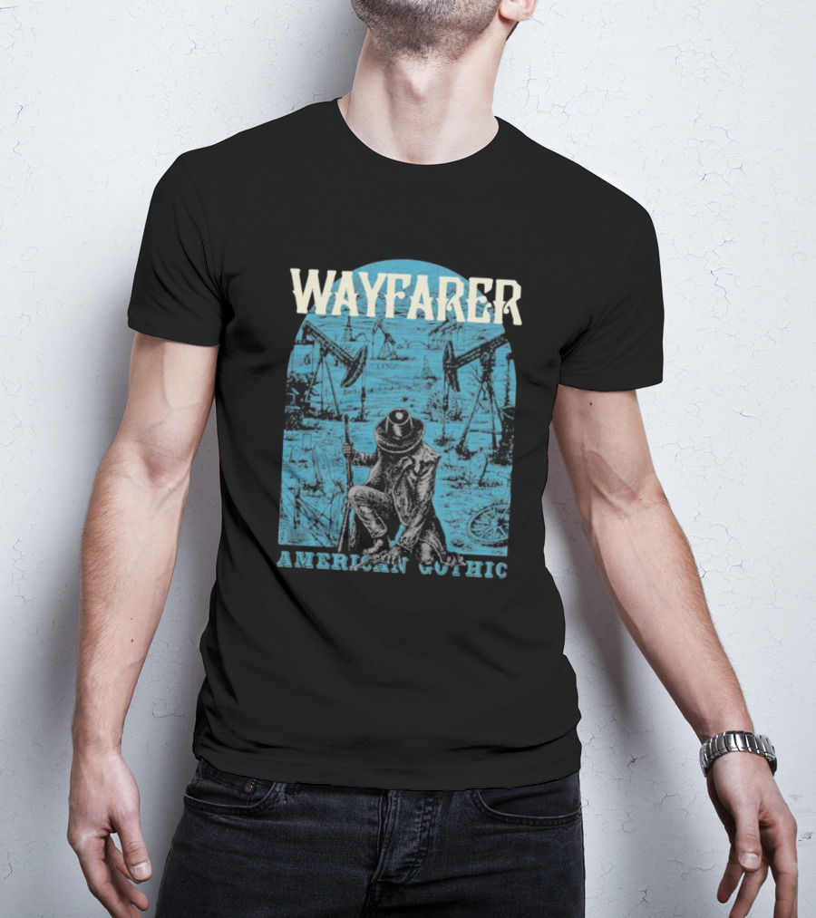 WAYFARER Oil Rig Cowboy American Gothic T-Shirt