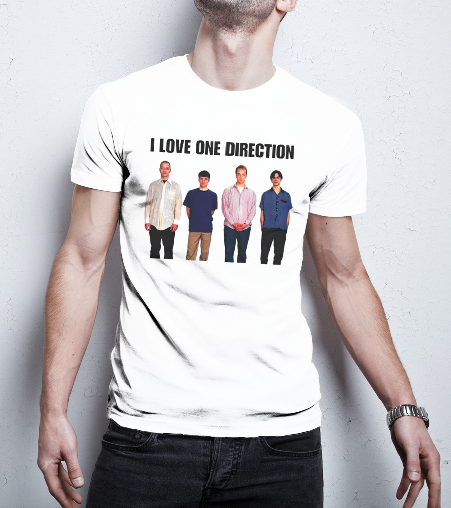 I Love One Direction Plaatse Nemen Baard Menswear T-Shirt