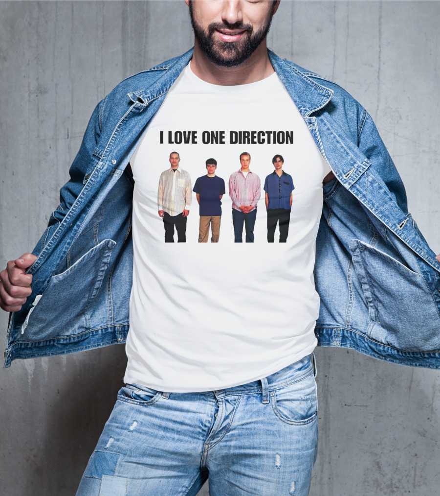 I Love One Direction Plaatse Nemen Baard Menswear T-Shirt