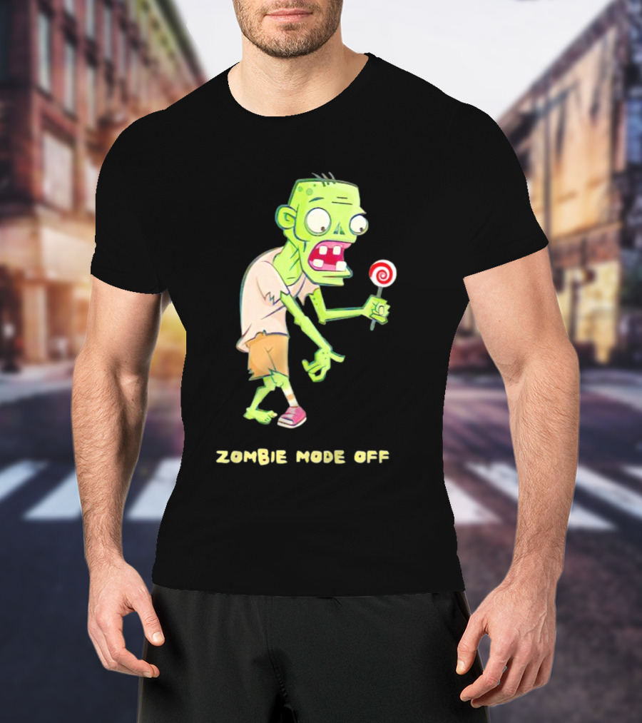 ZOMBIE MODE OFF LOLLIPOP CHARACTER VIBRANT T-Shirt