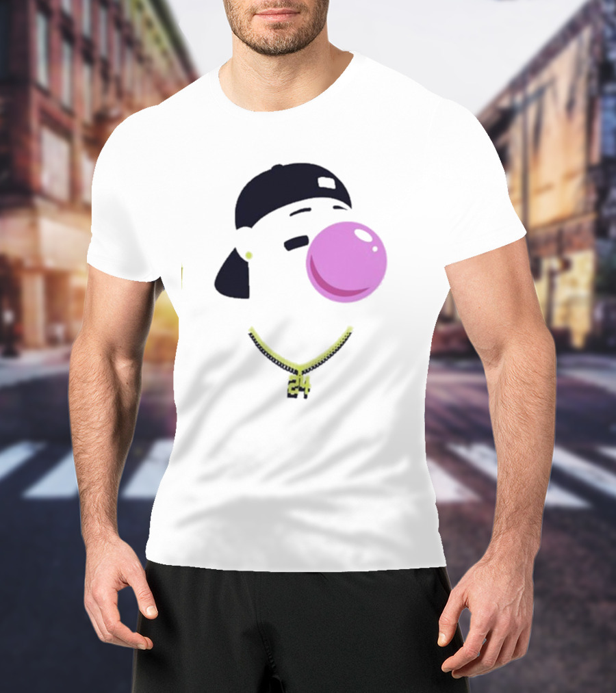 Griffey Clown Iconic Bubblegum Necklace 24 Player T-Shirt