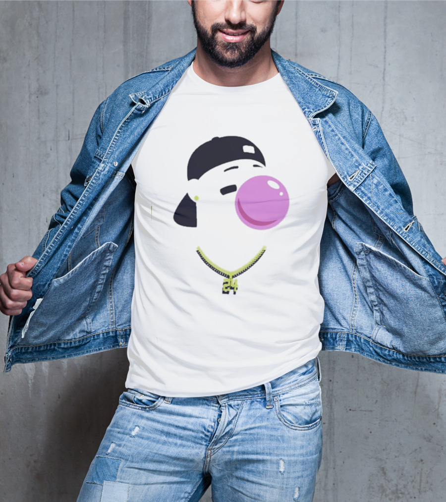 Griffey Clown Iconic Bubblegum Necklace 24 Player T-Shirt
