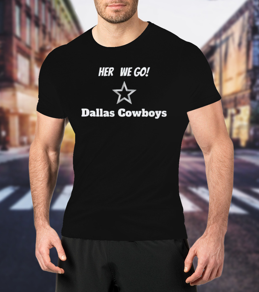 Here We Go Dallas Cowboys Star Christmas Sweater Dak Prescott T-Shirt
