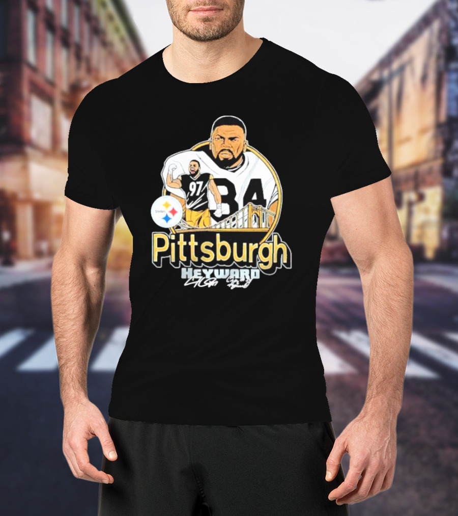 Pittsburgh Steelers Heyward 97 Ironhead Signature Bridge T-Shirt